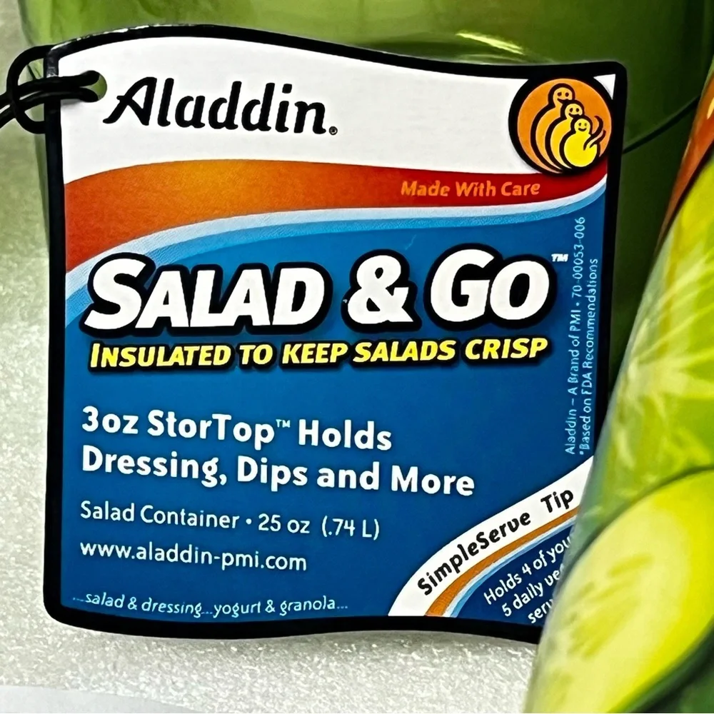 Aladdin Salad & Go Insulated Container 25 Ounce With Box Never Used 2006